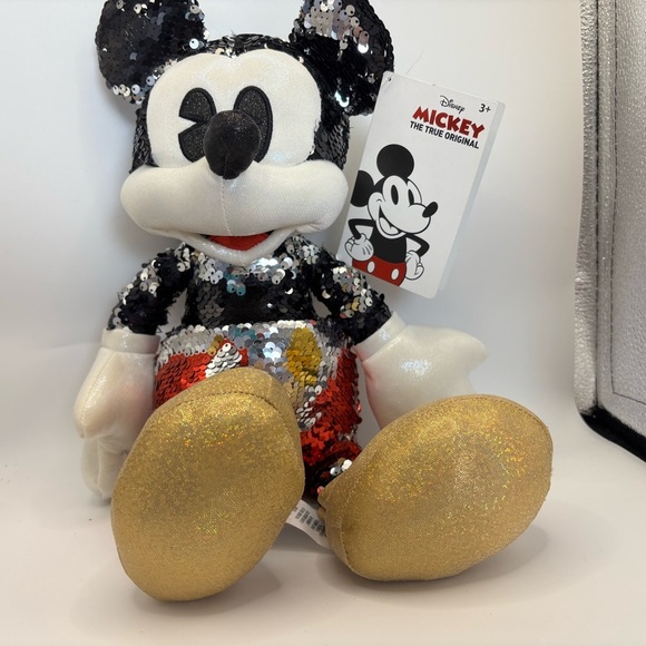 Disney Mickey Mouse Reversible Sequin Small Plush Small 15'' Special Edition NWT - Picture 5 of 5
